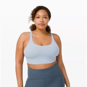 Lululemon energy longline bra chambray blue